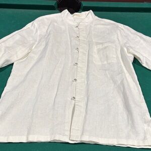 Classic White Men's Button Down Shirt